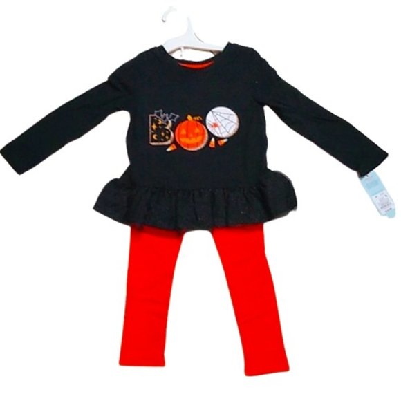 Cat & Jack Other - NWT 4T Girls' 'Boo' Top & Candy Corn Leggings Set - Cat & Jack